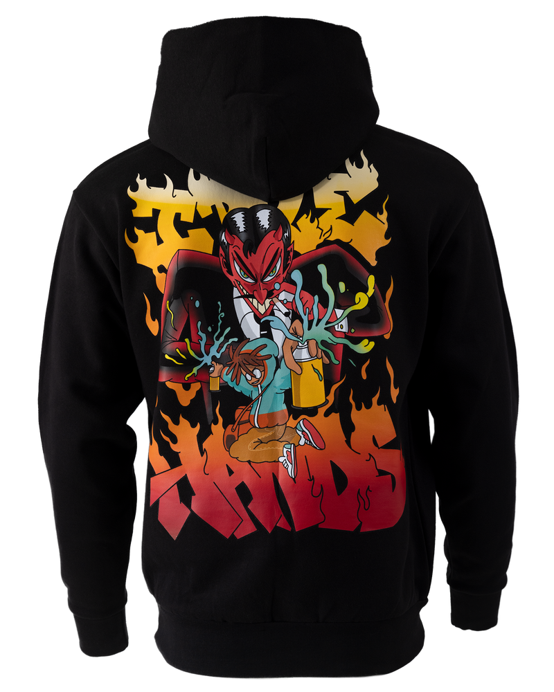 IDLE HANDS HEAVYWEIGHT HOODIE BY TOEJAM IN BLACK