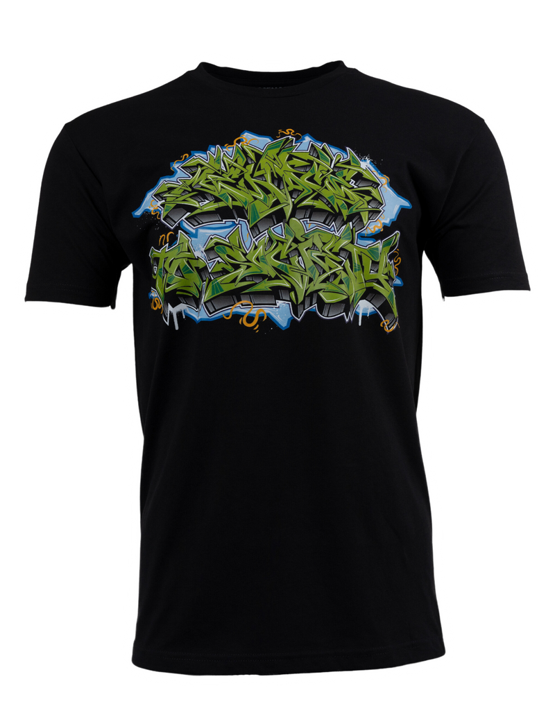 WILDSTYLE BY MEAS7 SOFTSTYLE TEE IN BLACK