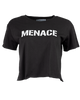 MENACE STAPLE CROP TOP IN BLACK